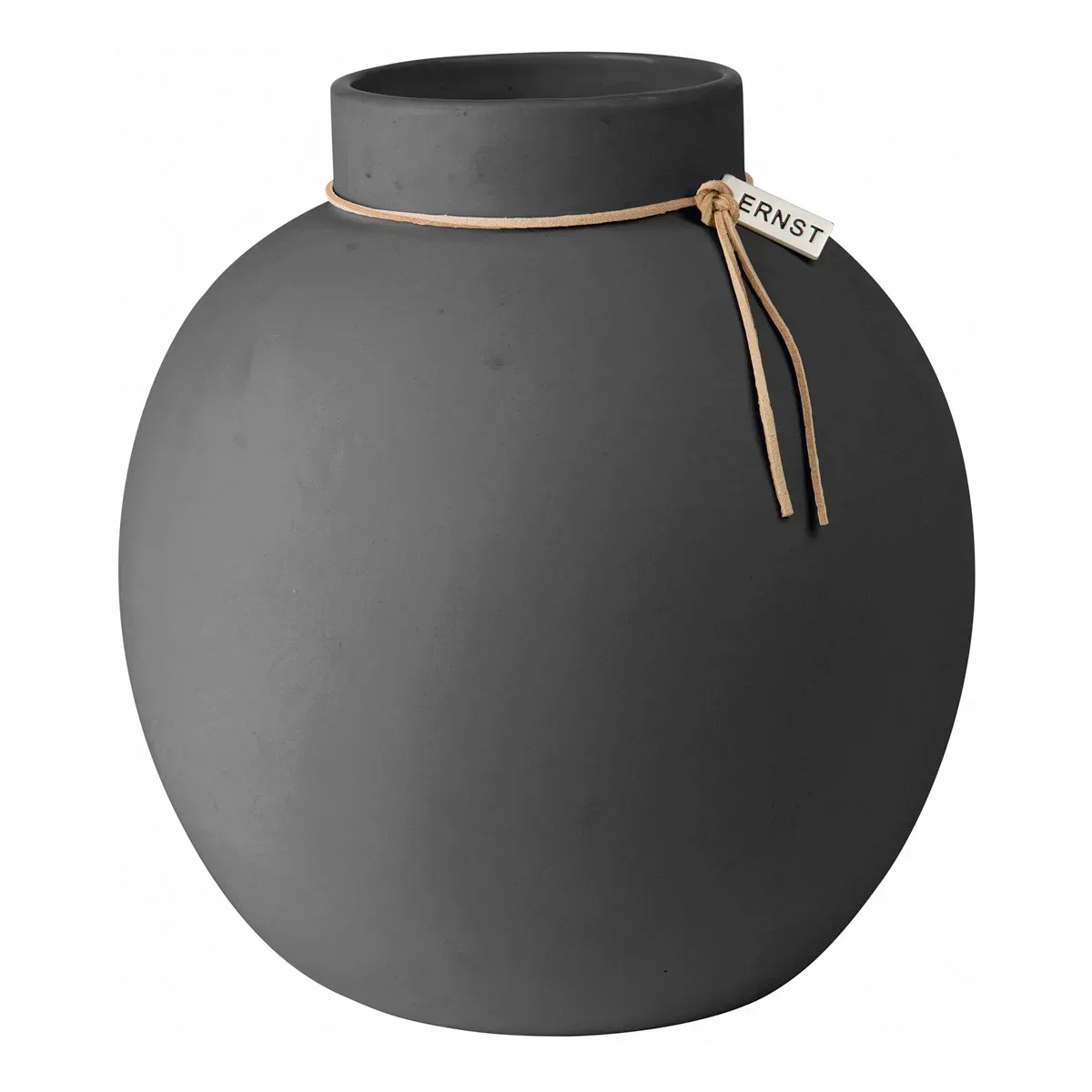 ERNST Ernst vas stengods mörkgrå 22 cm