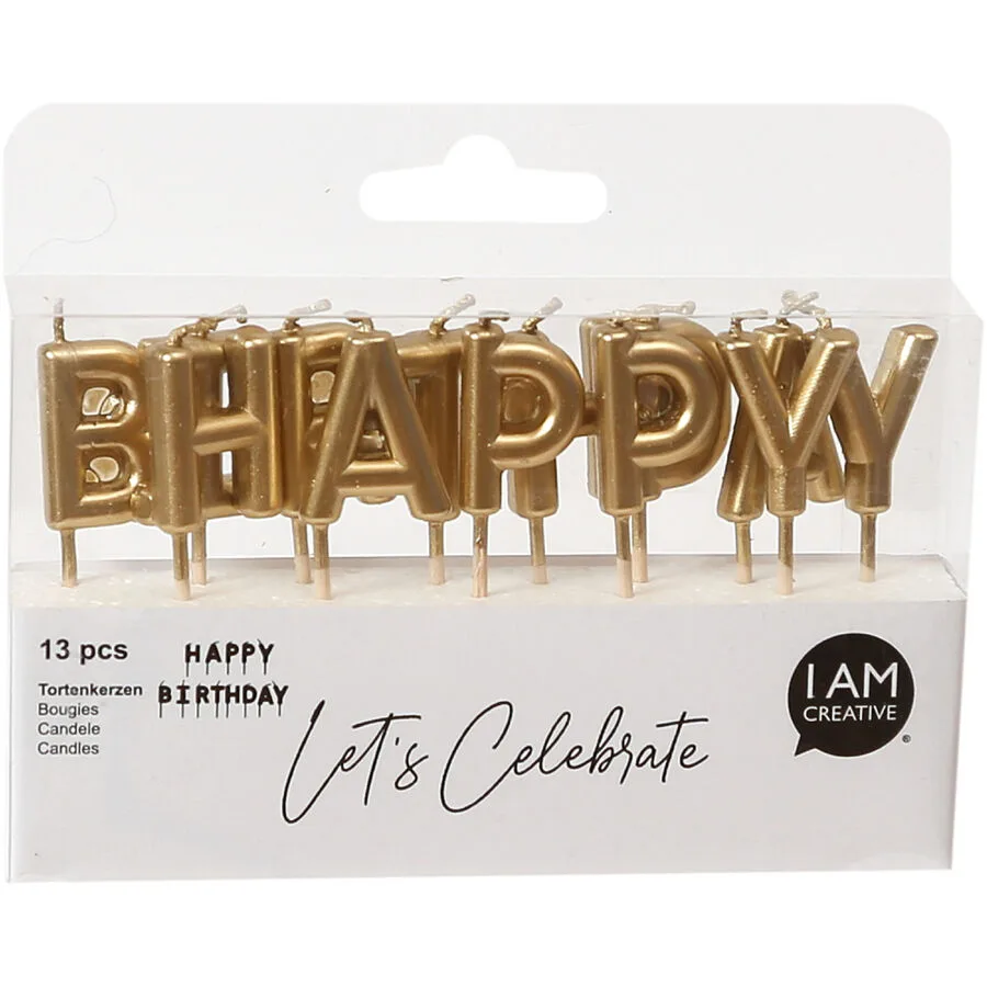 Kerze I am creative Gold Wachs 11.5 cm