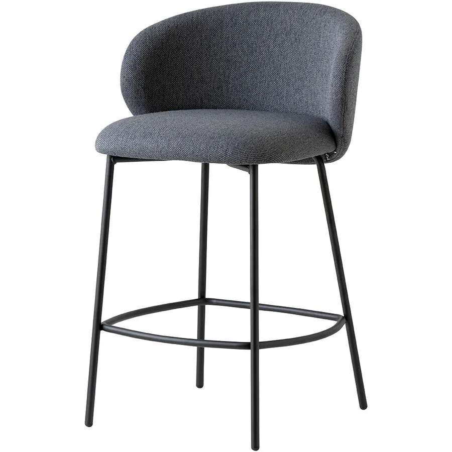 CONNUBIA Barhocker Tuka anthrazit Metall H 88 cm