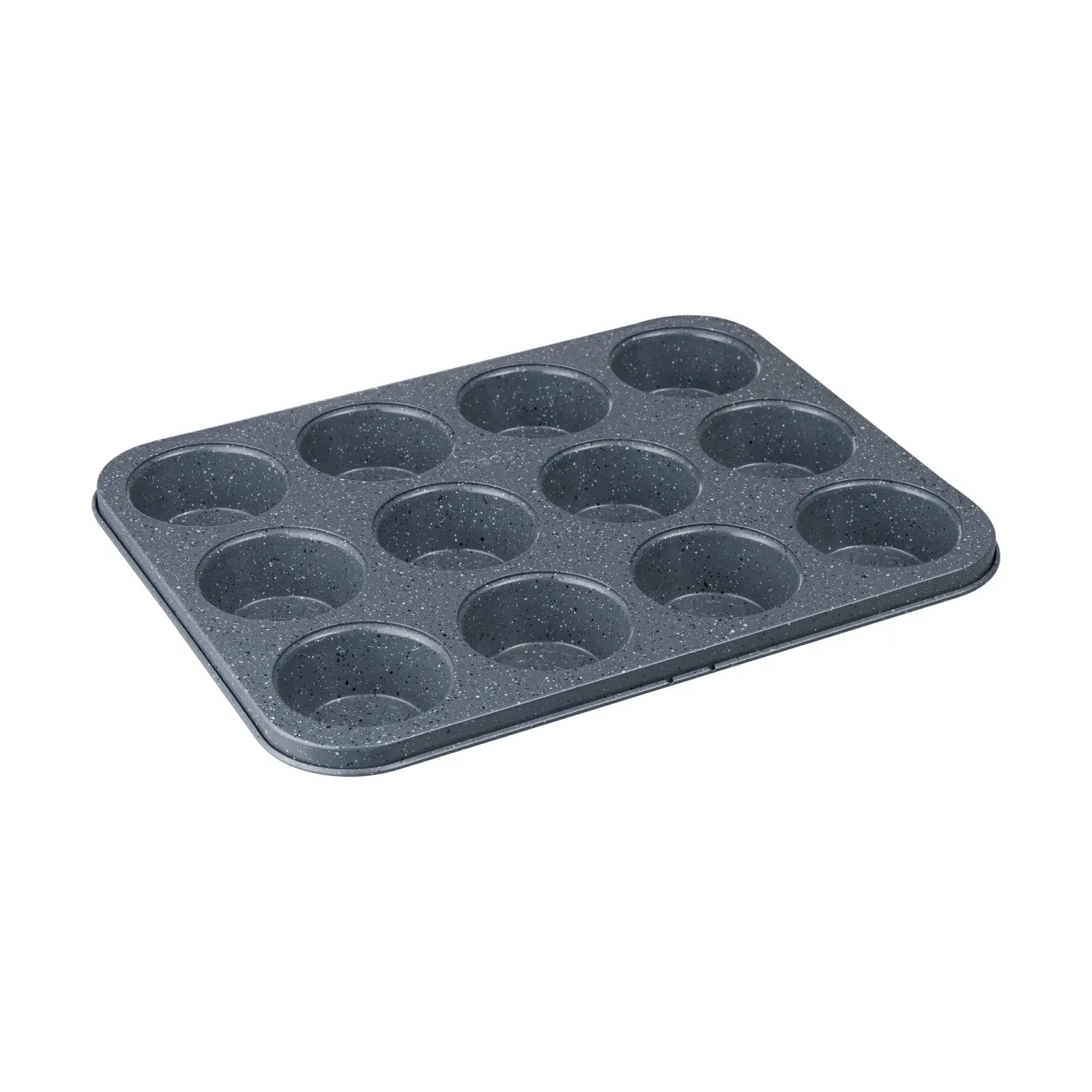 Denby Quantanium Finish Muffinsform Grau, 12-teilig