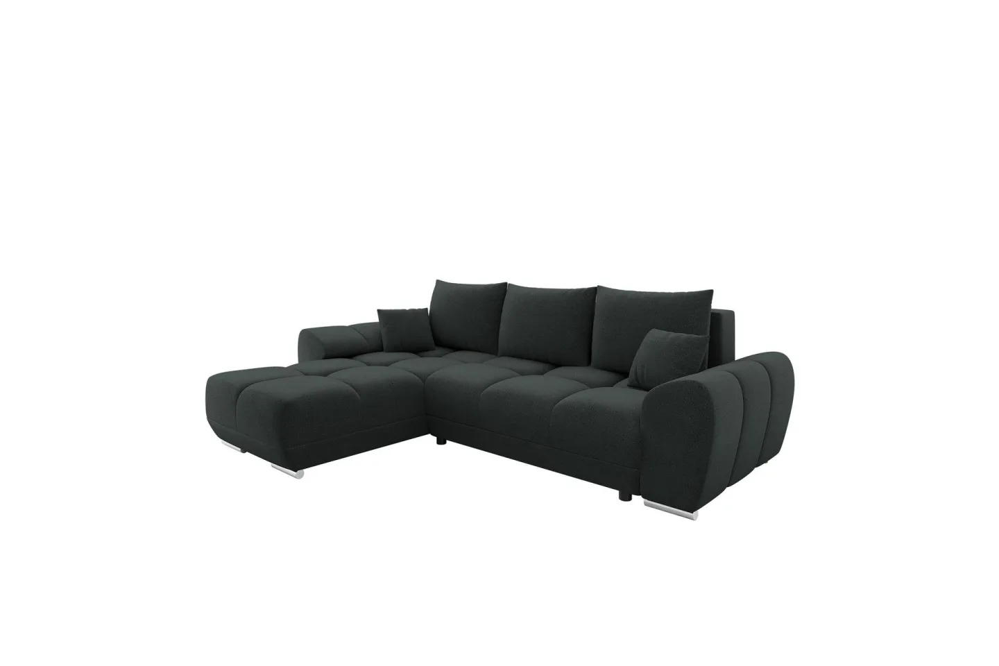 Simerly Soffa med Divan 3-sits - Svart