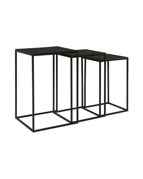 Nova Side Table Black 3-pcs