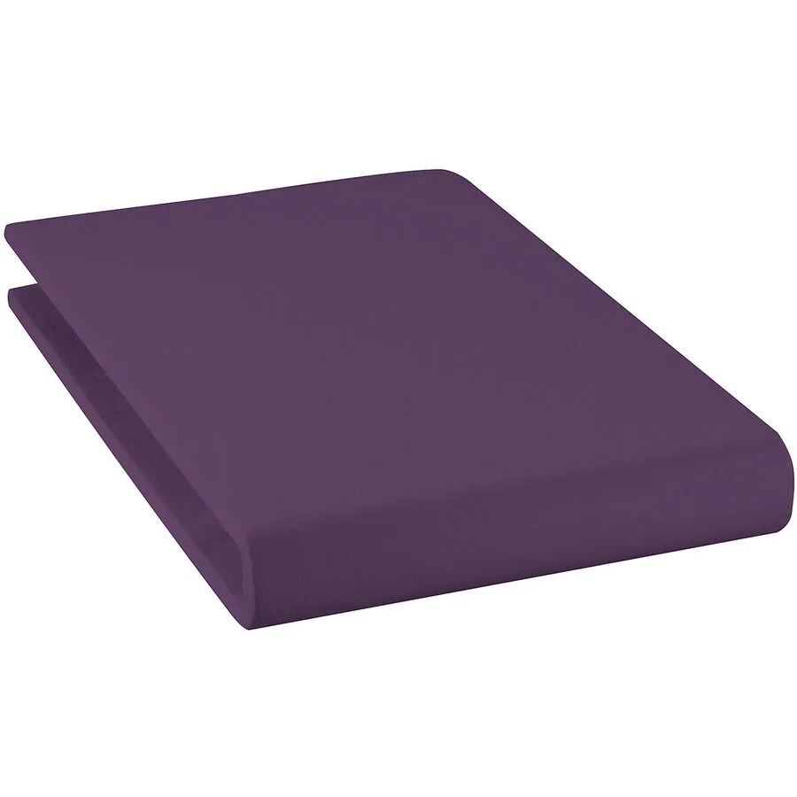Fixleintuch Rahel violet Baumwolle 160 x 200 cm - Material: 94% Bio Baumwolle GOTS / 6% Elasthan