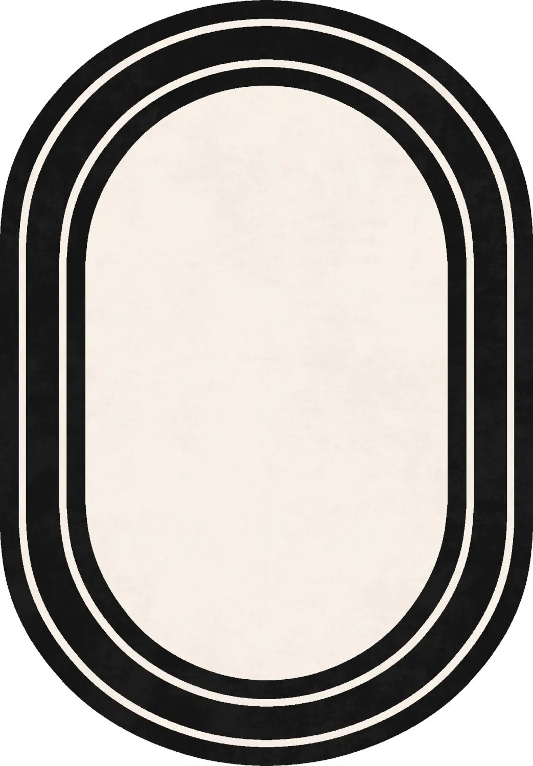 Ovalt teppe - Josie (svart) (Størrelse: 200 x 280 cm)