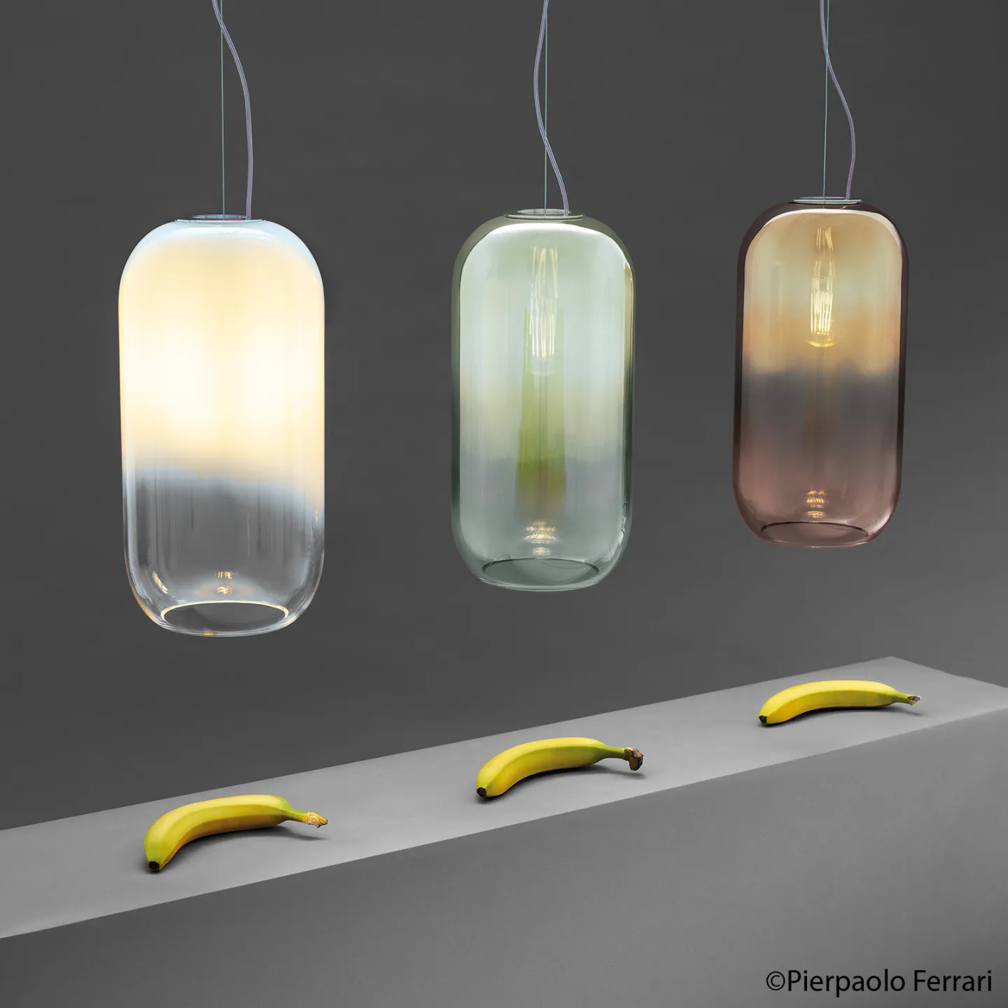 Gople Pendelleuchte Blue Sapphire - Artemide - Wohnzimmer - Design - Glas - Einflammig