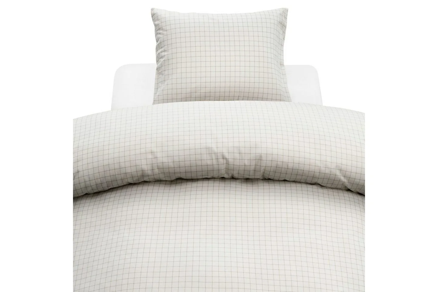 Påslakanset Enkelsäng 2-Dels Birger Flanell - Offwhite