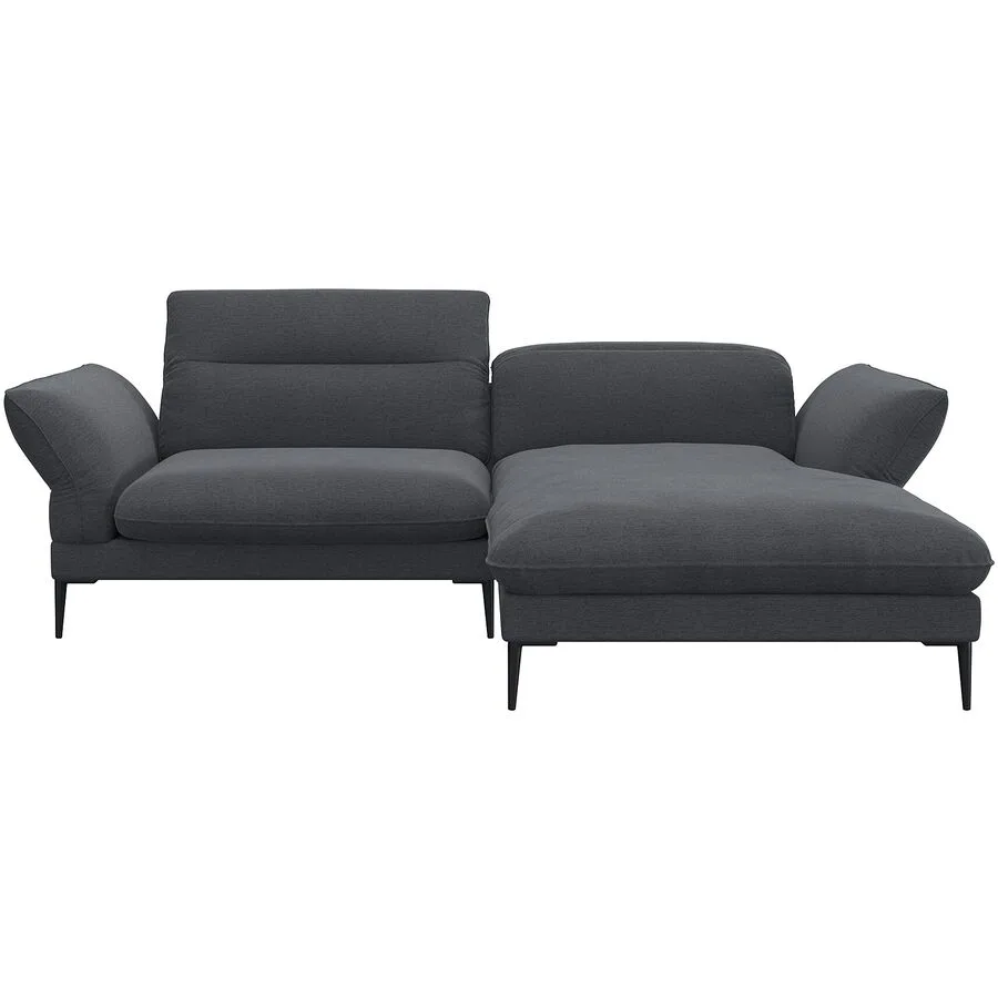 Ecksofa Tiara Rechts Stoff anthrazit B 241 T 88 cm