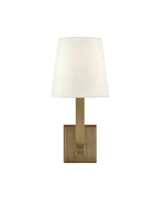 Square Tube Single Sconce Antique Brass