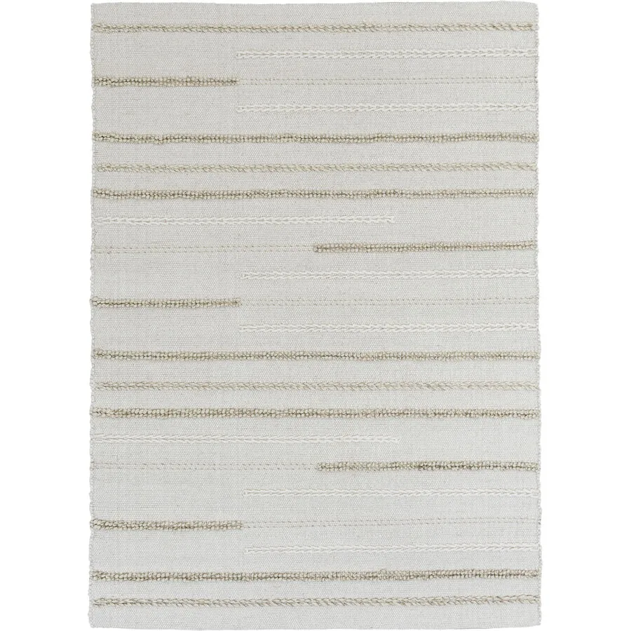 Teppich Nevana Creme Streifen Wolle 200 x 290 cm