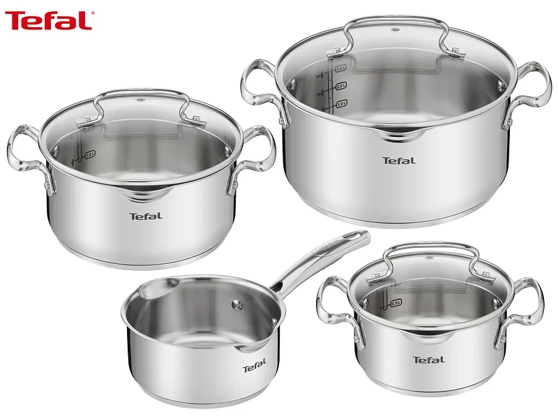 Kochset DUETTO + TEFAL 7 Stück stahl rostfrei Edelstahl