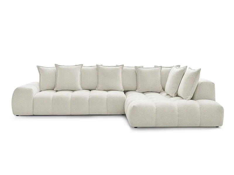 Ecksofa BOBOCHIC EVEREST Stoff chiniert weiss