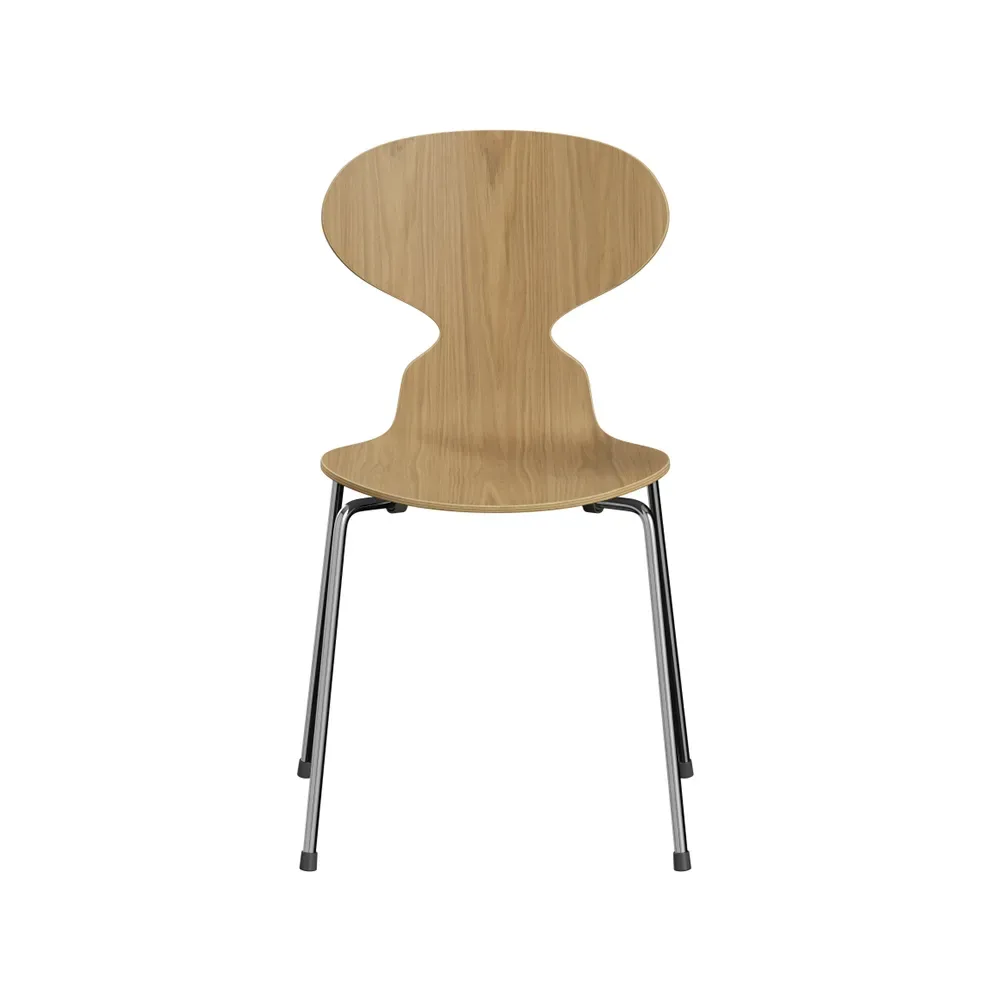 Fritz Hansen Myran 3101 stol ek klarlack, kromat stålstativ