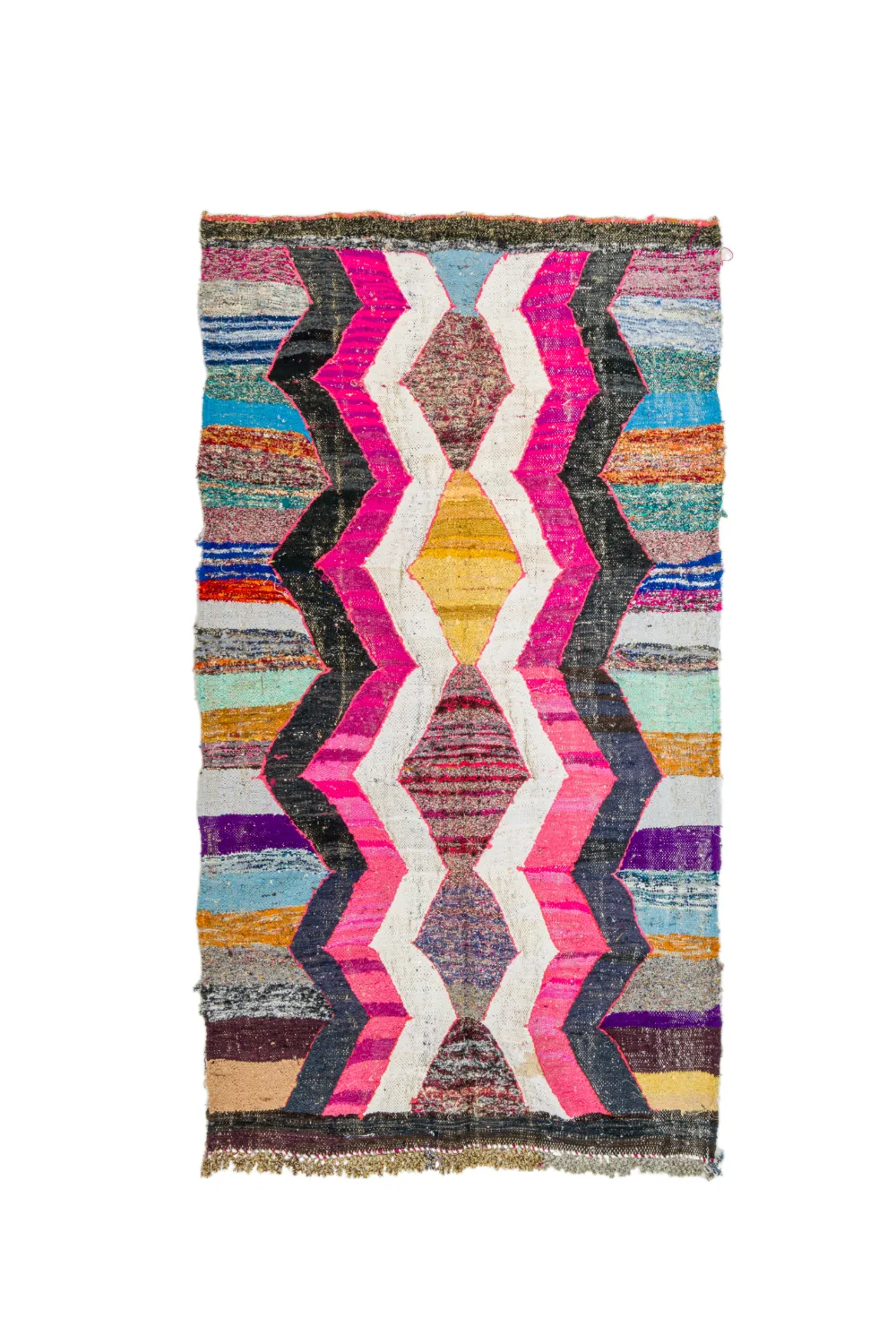 Marokkansk Boucherouite-teppe 150 x 255 cm (Størrelse: 150 x 255 cm)