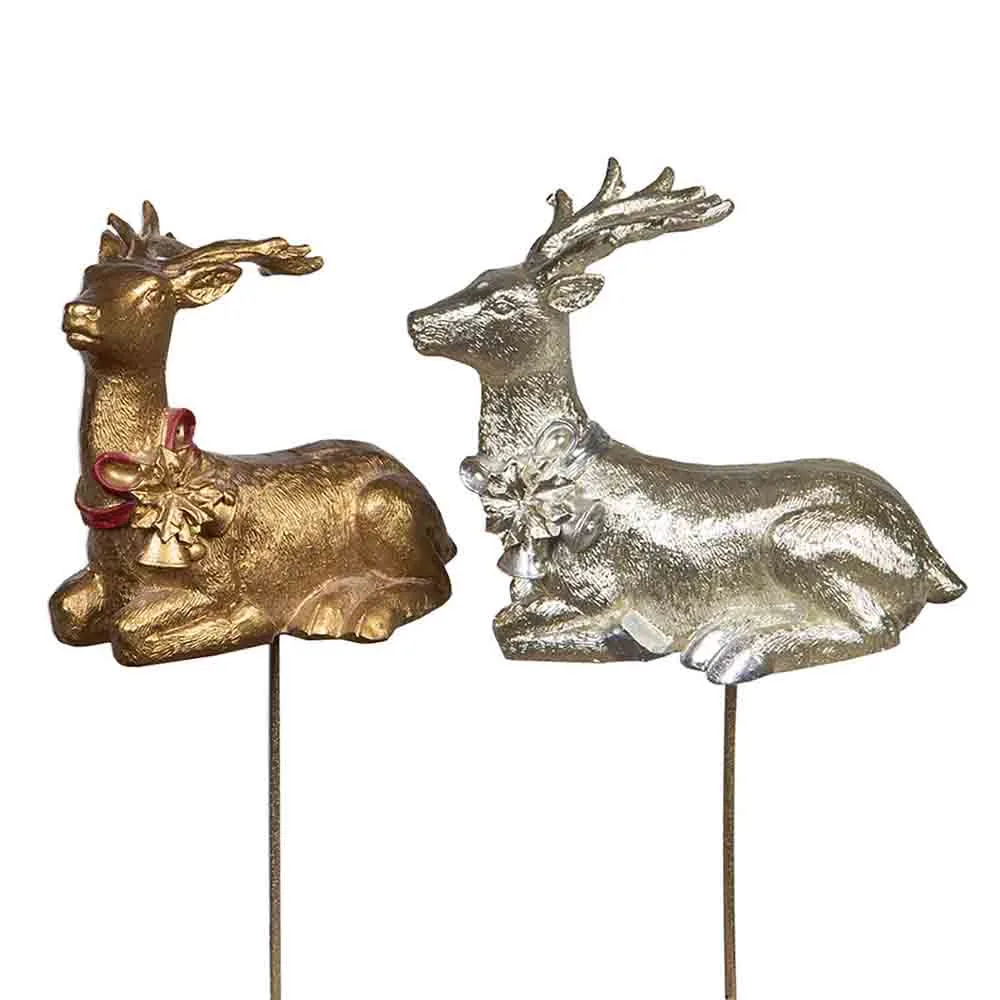 Hjort stick 2 pack Guld/Silver 7 cm