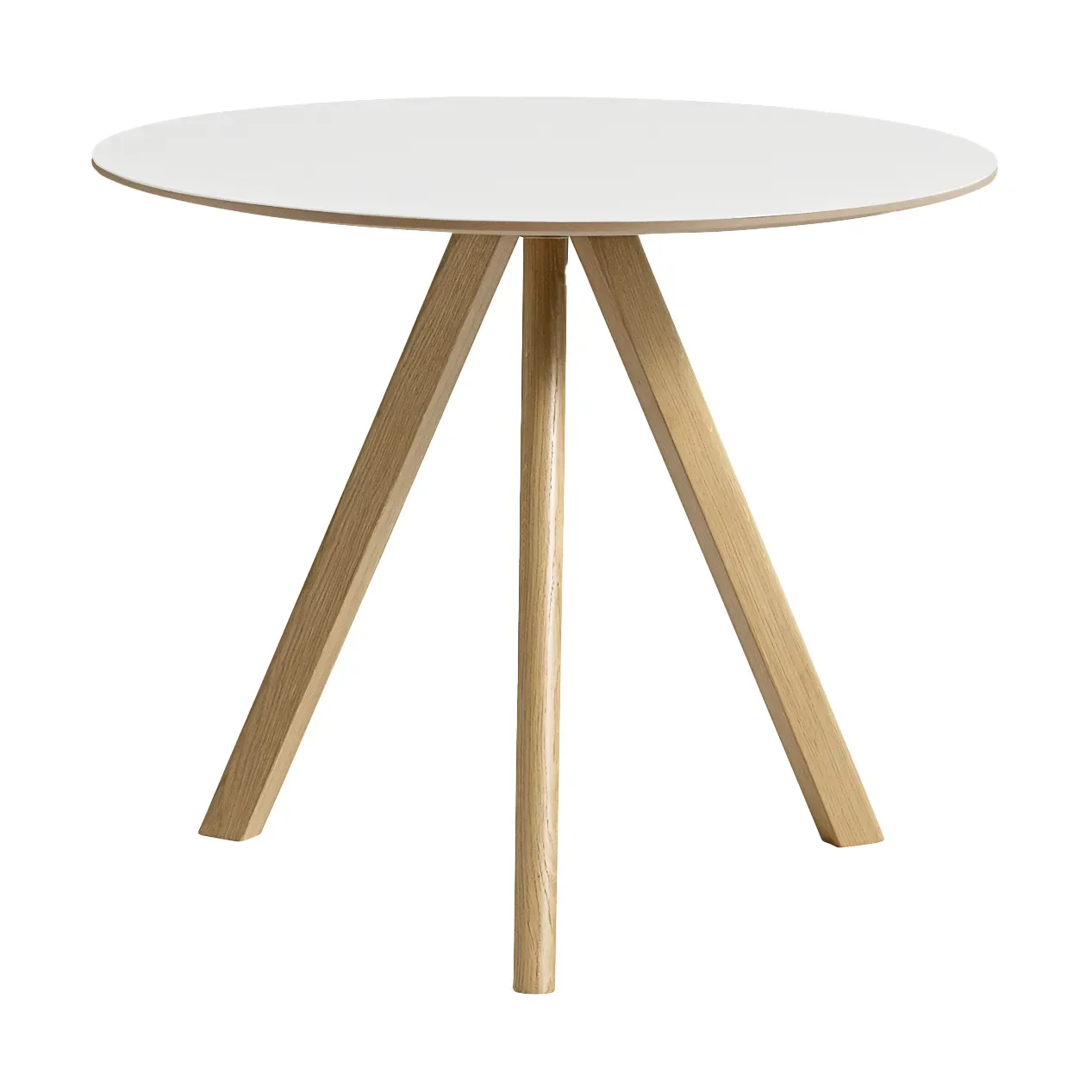 HAY CPH20 2.0 matbord Ø90 cm White laminate-lacquered oak
