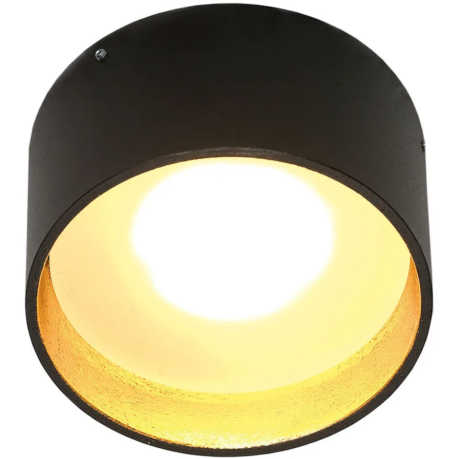 Bopp Dekorring One Gold/Schwarz Aluminium 10 cm 6 cm - Farbe: Schwarz/Gold - LED - LED Energiesparlampen