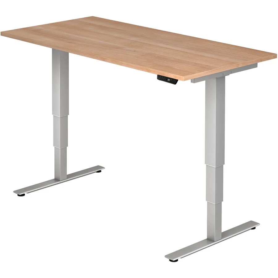Schreibtisch Office nussbaum Holzwerkstoff Höhenverstellbar B 160 T 80 cm