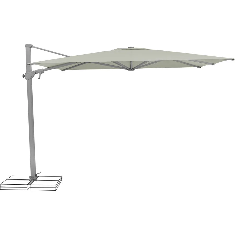Suncomfort BY GLATZ Sonnenschirm Varioflex light grey Polyester B 300 T 300 cm