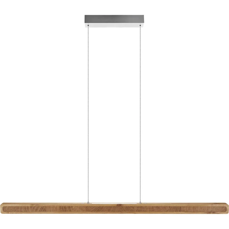 HERZBLUT Pendellampe Karl K Braun/Silber Holz/Metall 130 cm 160 cm - Farbe: Silber/Braun - LED - Lichtfarbe: Extra warmweiss - Helles Neutralweiss -