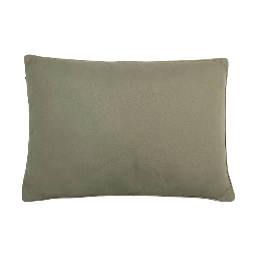 Garden Glory Garden Glory kudde Eucalyptus grön med beige kant 50x70 cm