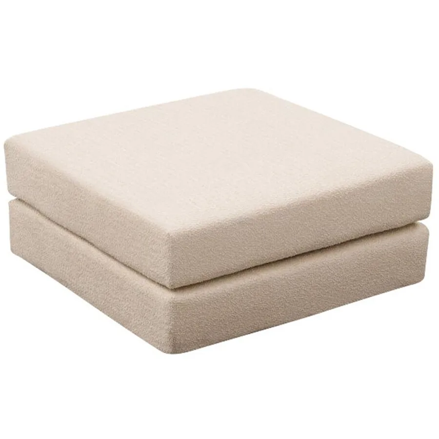 Bettsofa Foldbar Creme Fabric: 100% CHENILLE B 95 T 95 cm