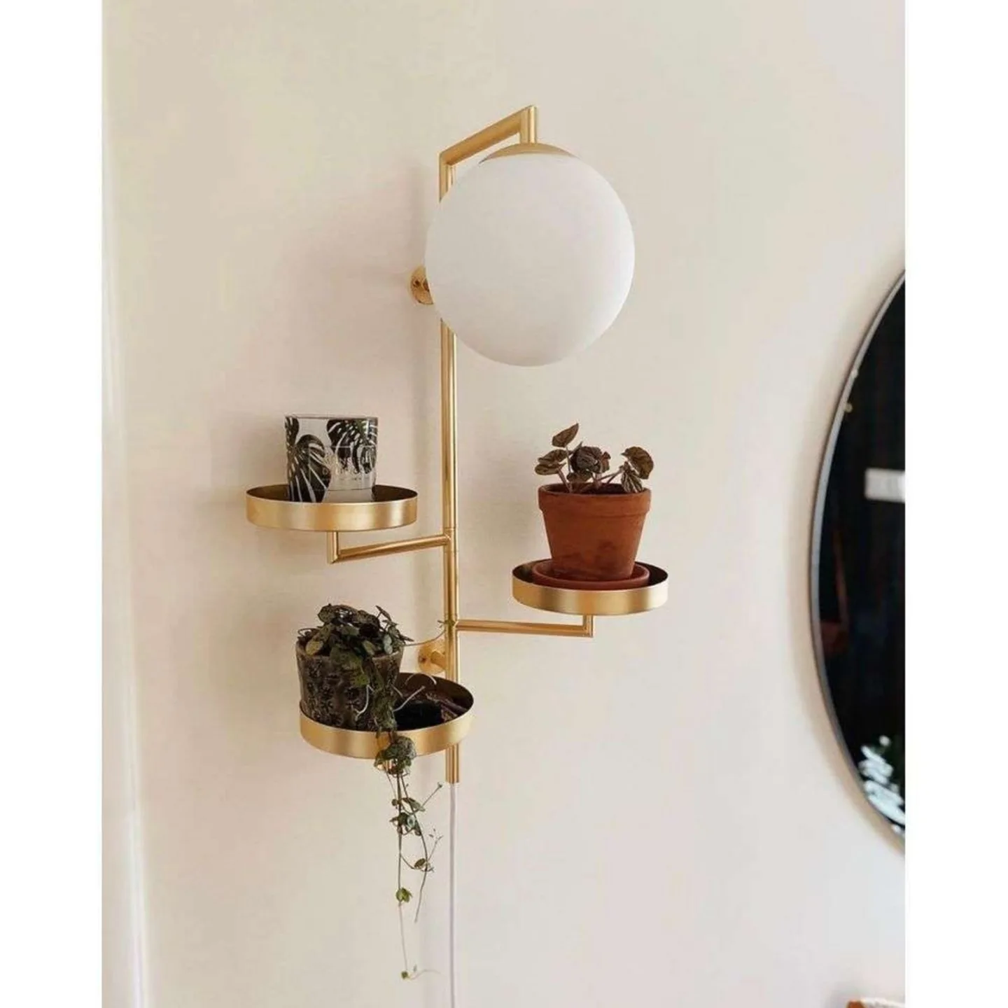 Astoria Vägglampa Brass - Globen Lighting - Vardagsrum - Metall