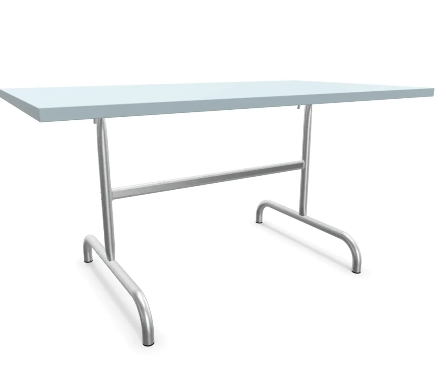Schaffner Metall-Tisch Säntis Feuerverzinkt Blau | Schubiger Möbel