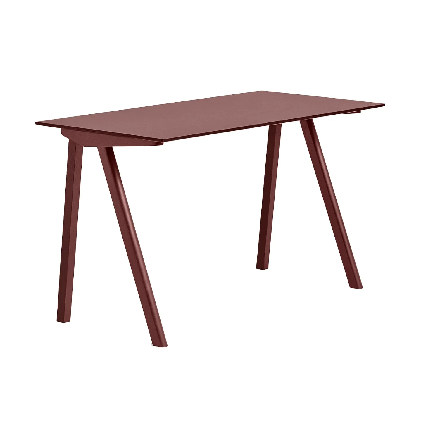 HAY CPH90 2.0 Schreibtisch 65x130 cm Burgundy linoleum-Bordeaux