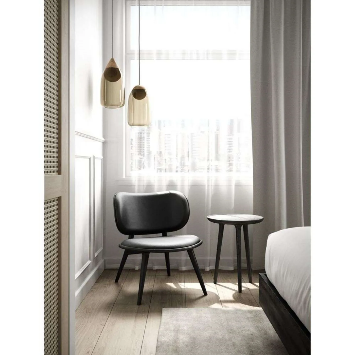 Liuku Pendelleuchte Ball Black/Transparent - Mater - Wohnzimmer - Glas