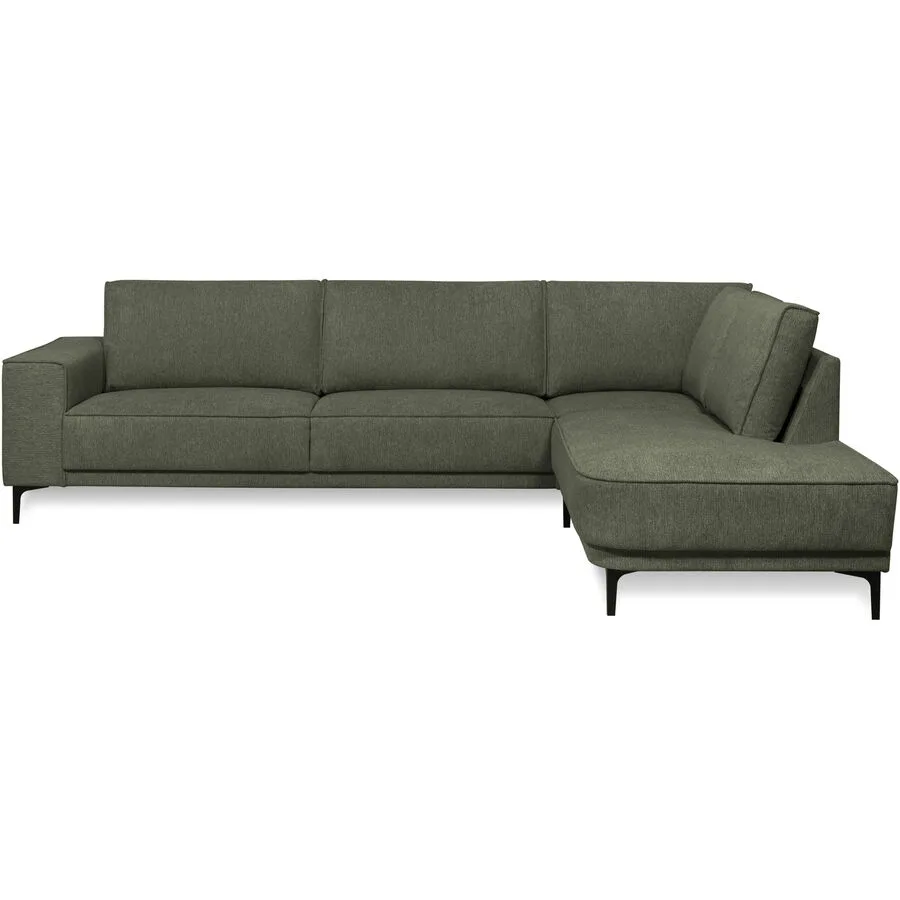 Ecksofa Marjorie Rechts Stoff olive B 289 T 210 cm