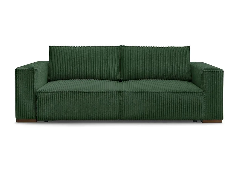 3er Sofa BOBOCHIC CHELSEA Cord-Stoff grün