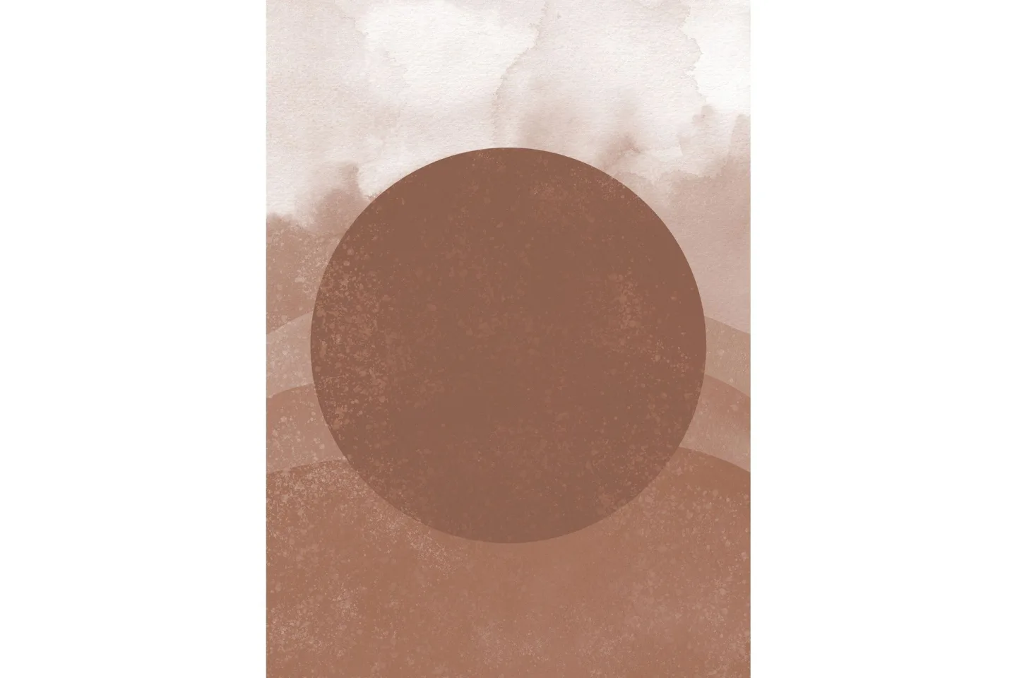 Poster Soft shades 50x70 cm - Brun