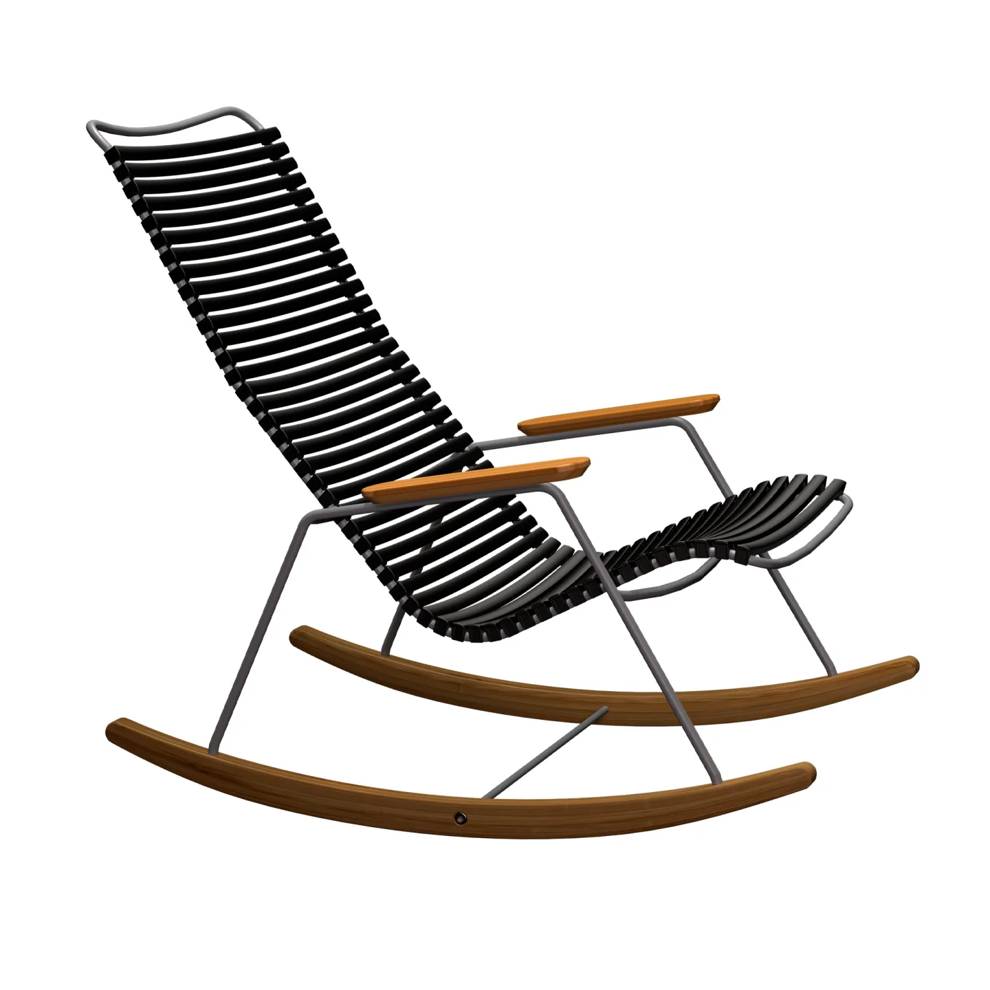 Houe - CLICK Rocking Chair - Black - Solstolar - Henrik Pedersen - Metall/Trä/Plast