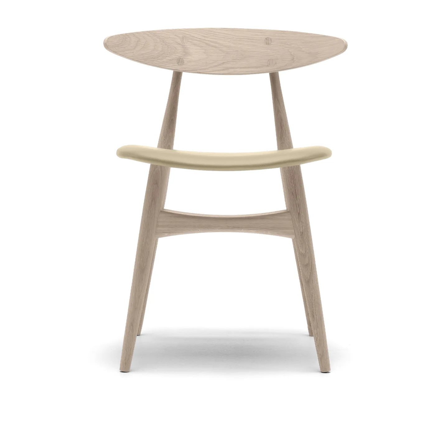 Carl Hansen - CH33P - Klädd sits, Tvålad Ek, Lädergrupp B Thor - 300 - Matstolar - Hans J. Wegner - Träfärgad - Trä