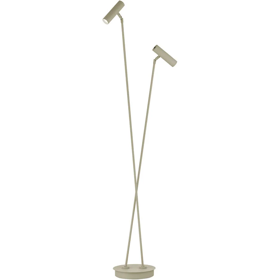 Stehlampe Tom Pro Weiss Metall 137 cm - Farbe: sand - LED - Lichtfarbe: Extra warmweiss - Helles Neutralweiss - LED Energiesparlampen