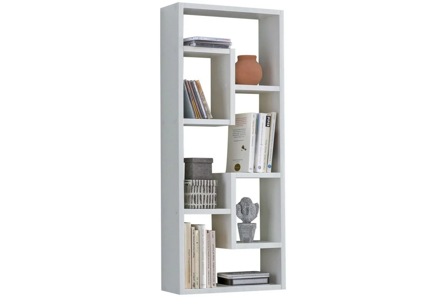 Vägghylla Wohnling melaminbelagd MDF, förvaringshylla, modern stil Vit - Vit
