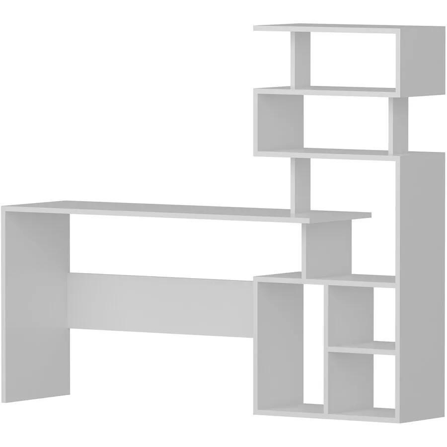 Schreibtisch Yemek weiss Melamin B 130 T 40 cm