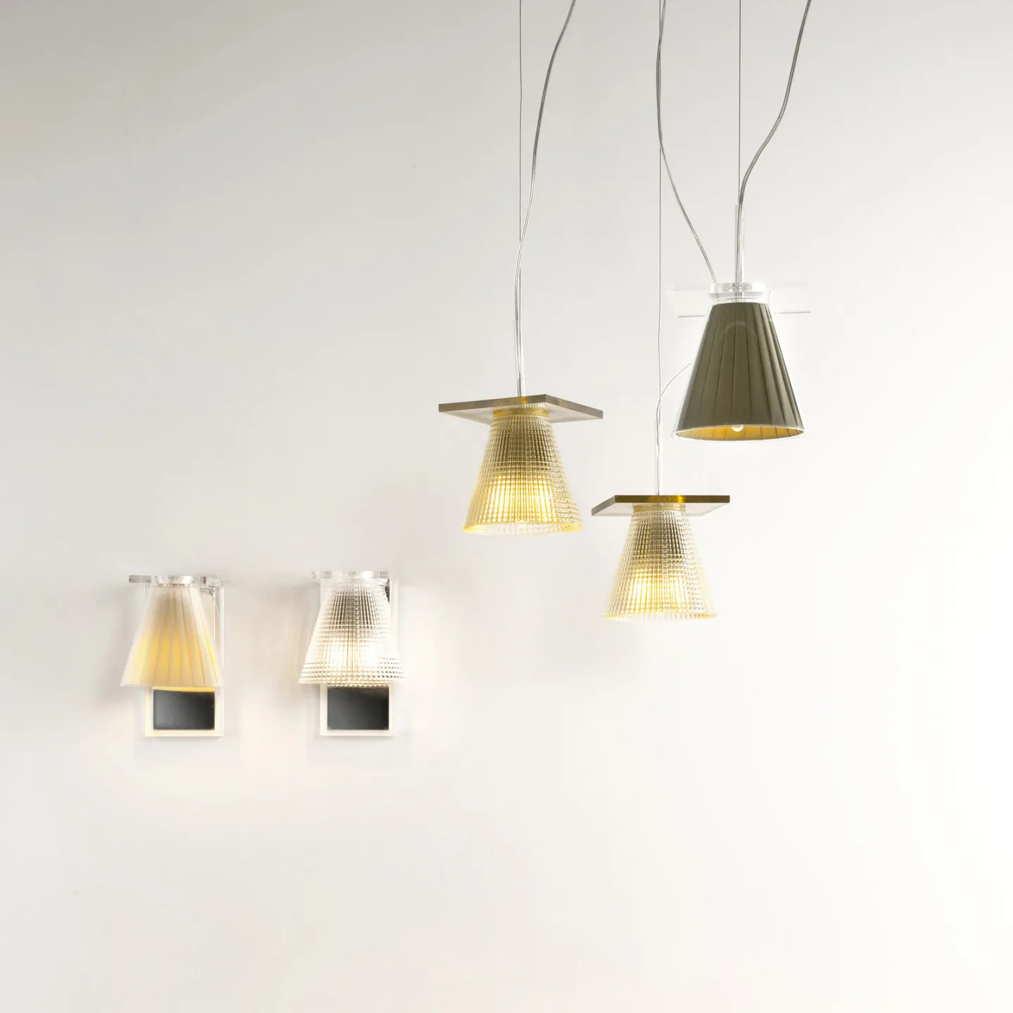 Light Air Pendelleuchte Sculped Kristall - Kartell Light-Air - Wohnzimmer - Design - Kunststoff - Einflammig