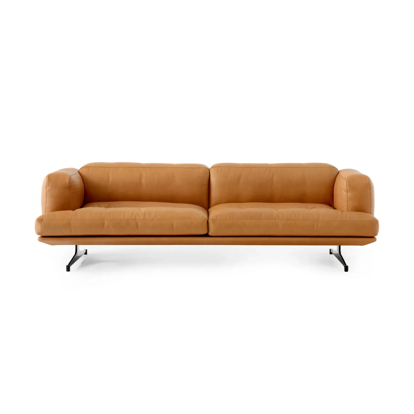 &Tradition Inland AV23 3-sits soffa Noble leather cognac-warm black