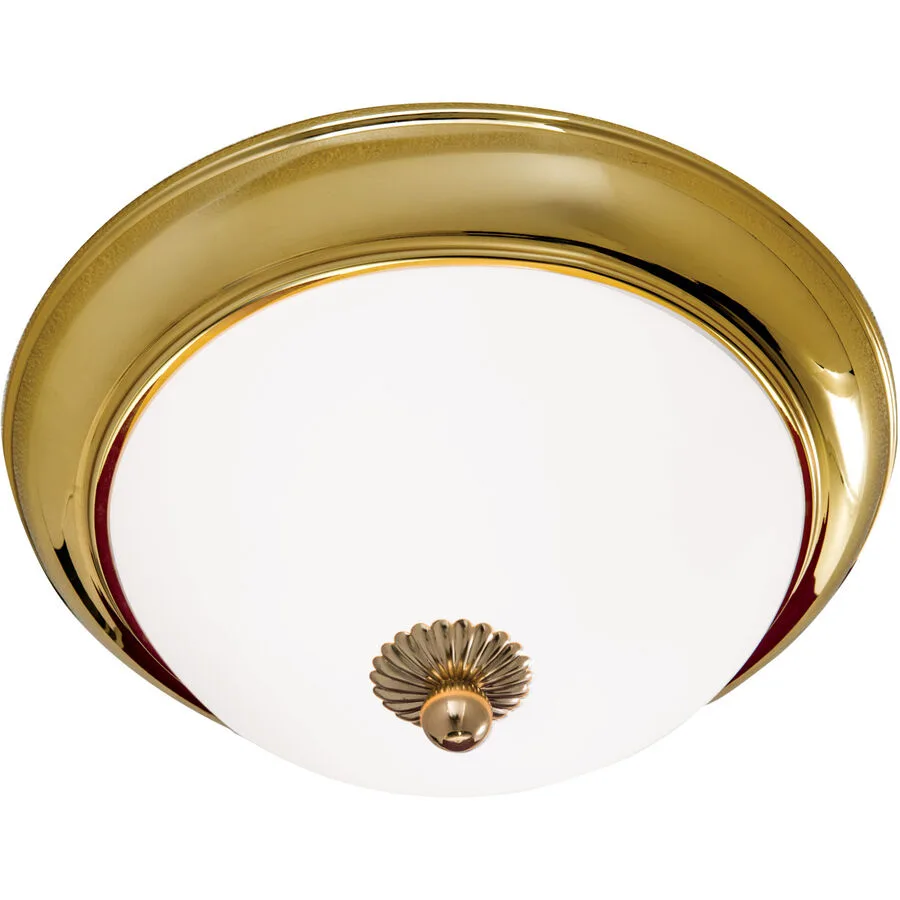 Briamond Deckenlampe Empire Gold Glas/Messing 35 cm 12 cm - Material: Messing/Glas