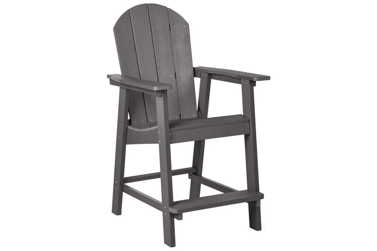 Trädgårdsstol Adirondack - Grå, 58x71x124 cm