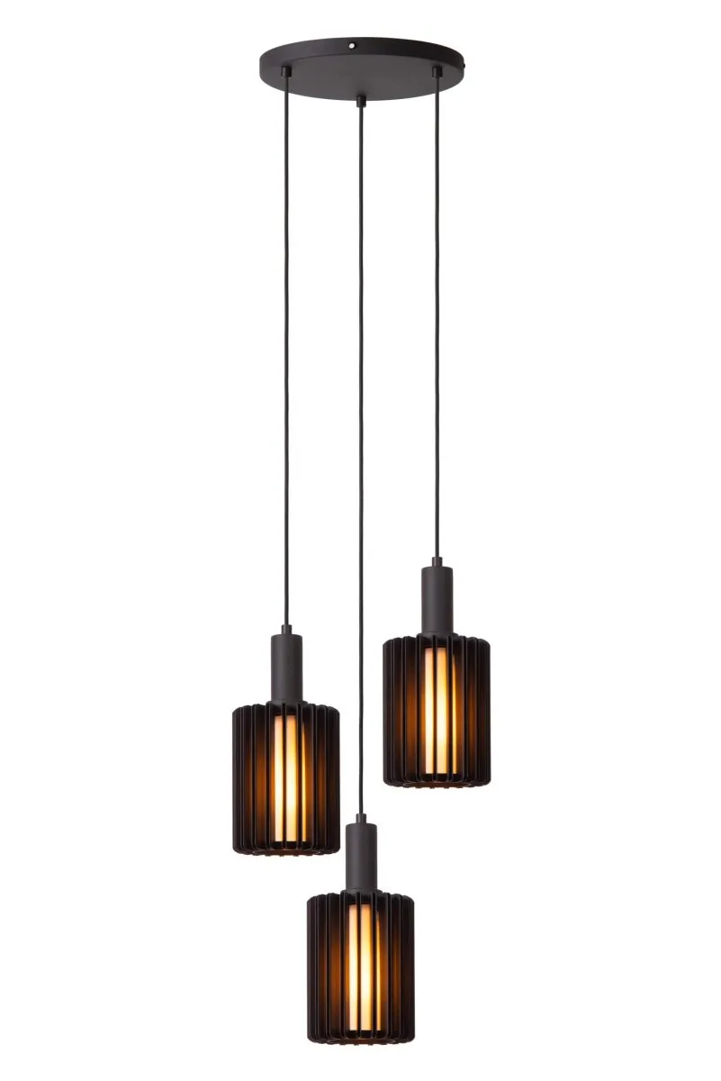Lucide - Lambres Ø40 - Taklampa - Svart