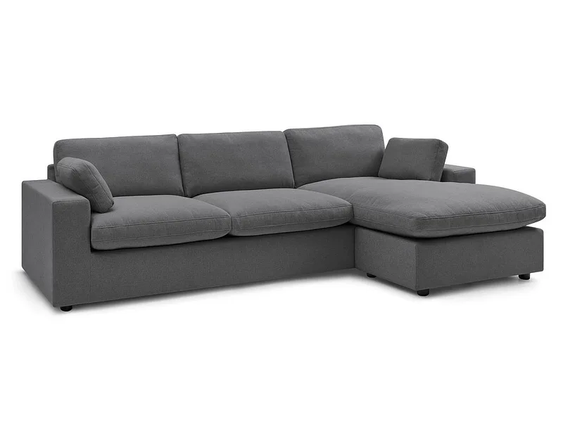 Ecksofa BOBOCHIC BELAIR Stoff dunkelgrau