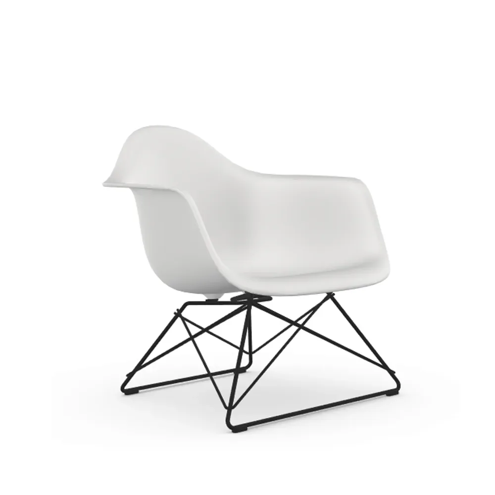 Vitra Eames plastic armchair LAR fåtölj White-Black