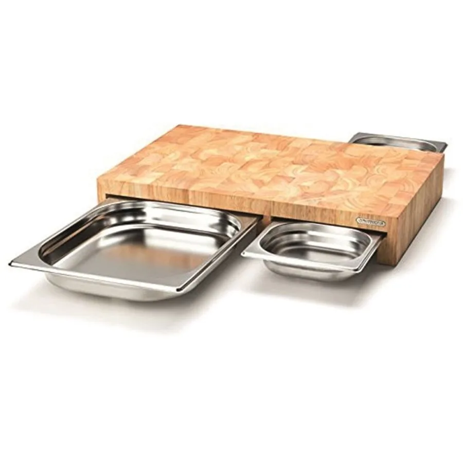 Schneidebrett Continenta Braun Edelstahl/Holz 32.5 cm 50 cm