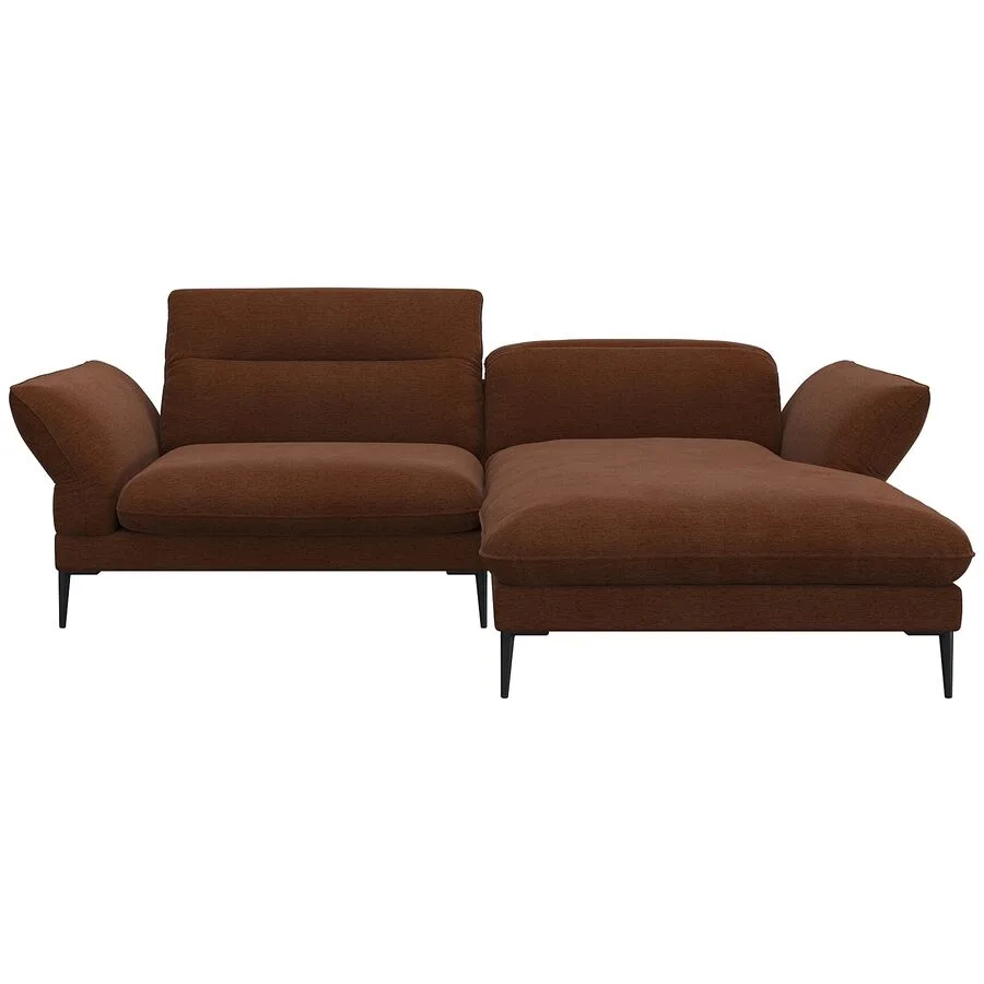 Ecksofa Tiara Rechts Stoff rost B 241 T 88 cm