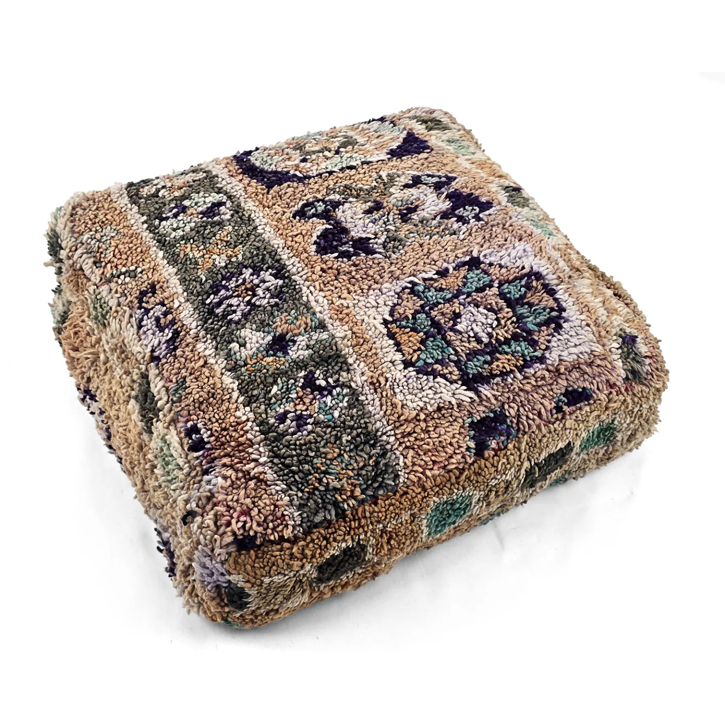 Sittepuff - Marokkansk Azilal 066 (Størrelse: 60 x 60 cm)
