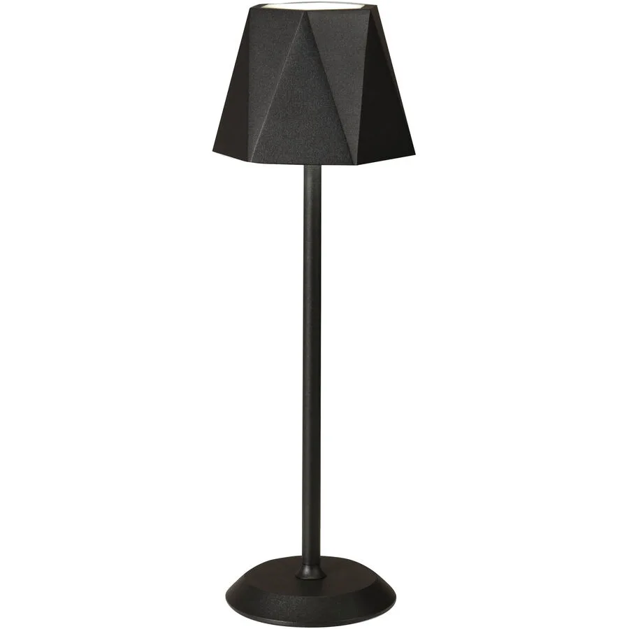 Tischlampe Keely Weiss Metall 38 cm - Farbe: schwarz - LED - Lichtfarbe: Warmweiss - LED Energiesparlampen