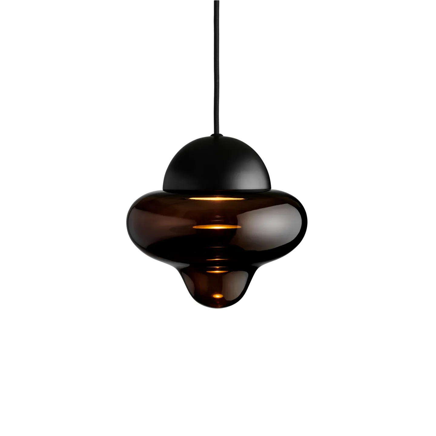 Nutty pendellampe brun/svart – DESIGN BY US - Stue - Glass - Med en lyskilde