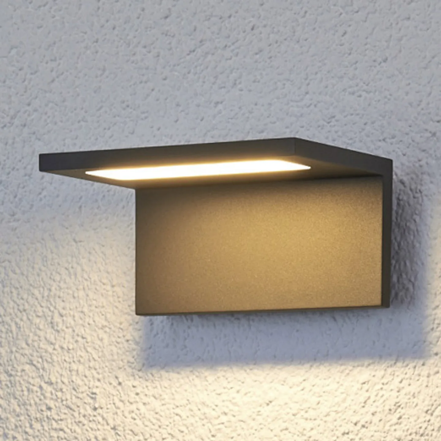 Caner LED Außen Wandleuchte Graphite - Lucande - Modern - Metall - Einflammig